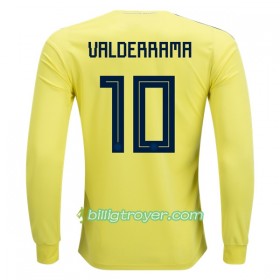 Billige Fotballdrakter Colombia Valderrama 10 VM 2018 Hjemmedraktsett Langermet